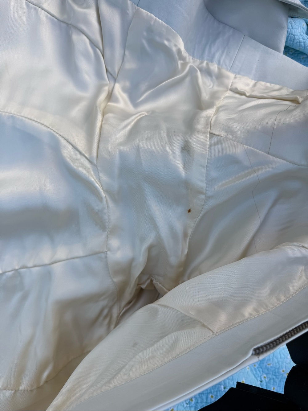 Vera Pelle White Women's Leather Zip Jacket - Picture 11 of 12